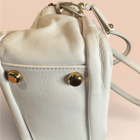 Marc Jacobs Blake Satchel White Leather Gold Tone Hardware - Picture 7 of 15